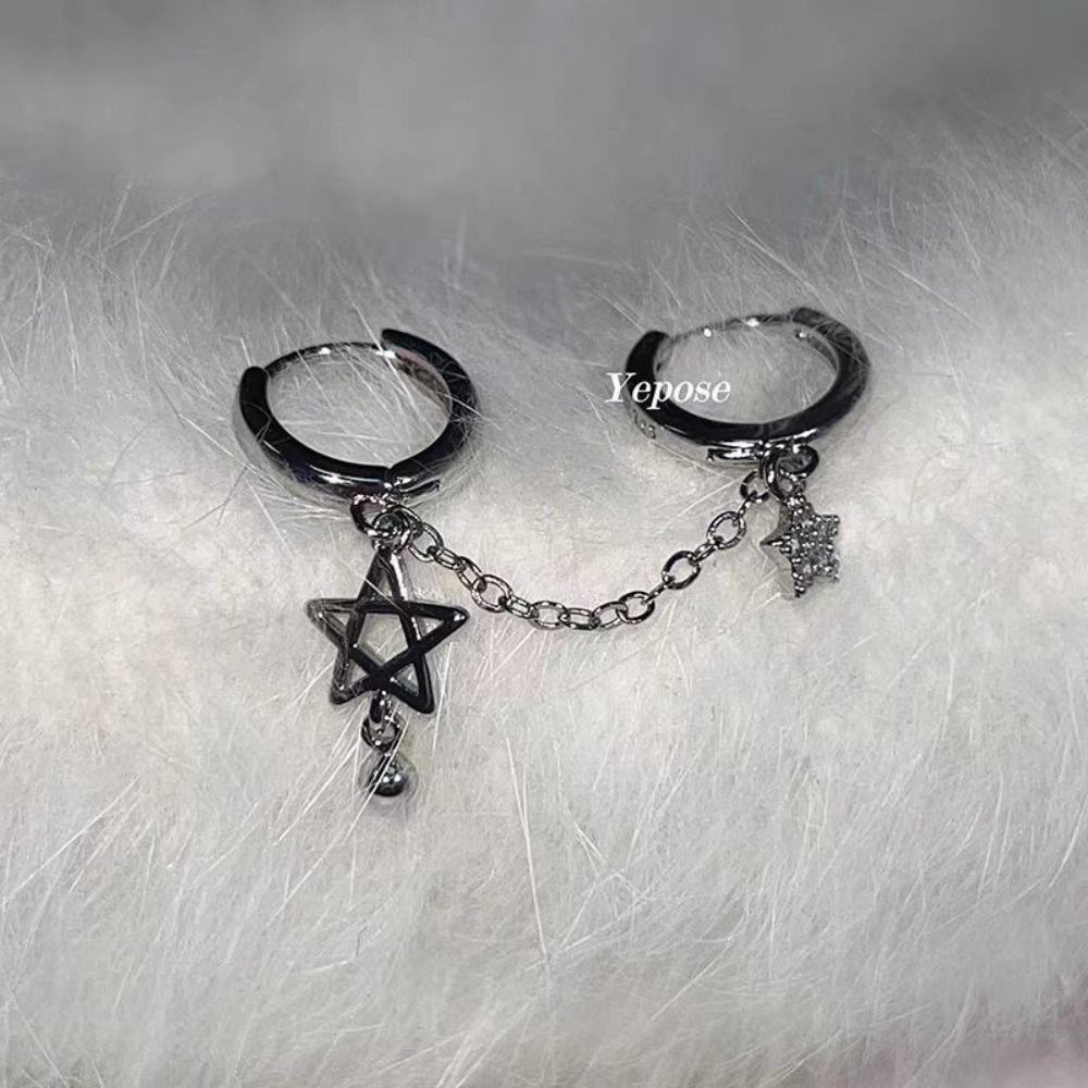 Star Ear Bone Chain Alloy Bone Nail Trendy Piercing Earrings  Girls