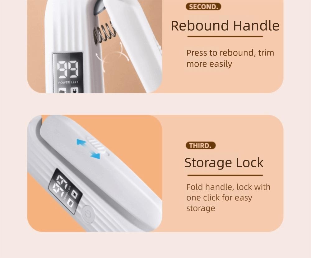 2 in 1 Electric Pet Nail Trimmer with LED Lights Multi-functional Pet Nail Clippers Portable Grooming Scissors