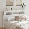 Vidaxl Testata Letto Con LED, Bianca, 180X18,5X103,5 Cm
