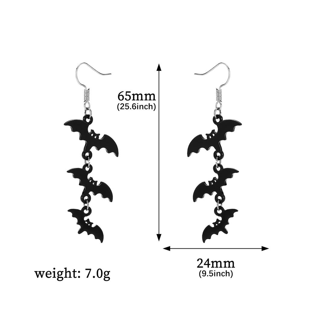 Halloween Schmuck Retro Übertrieben Schwarz Ohrringe Kleiderzubehör