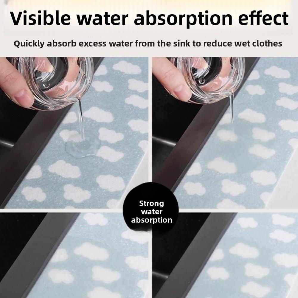 4PCS Thickened Water Absorbing Stickers Washable Moisture Absorbent Anti-Frost Stickers Velvet Texture Cartoon Pattern
