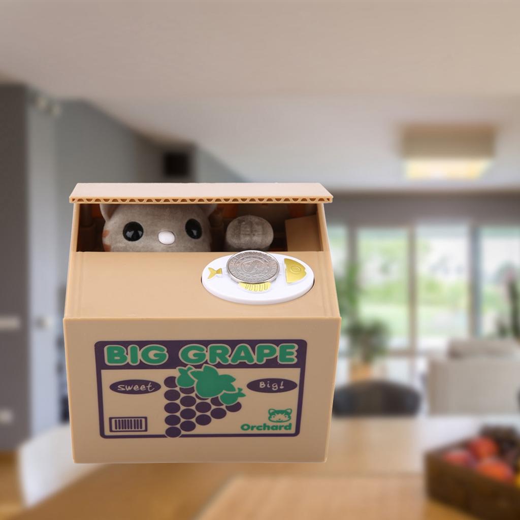 Lovely Cat Automatic Stealing Coin Cat Cents Money Saving Box for Children (#3)