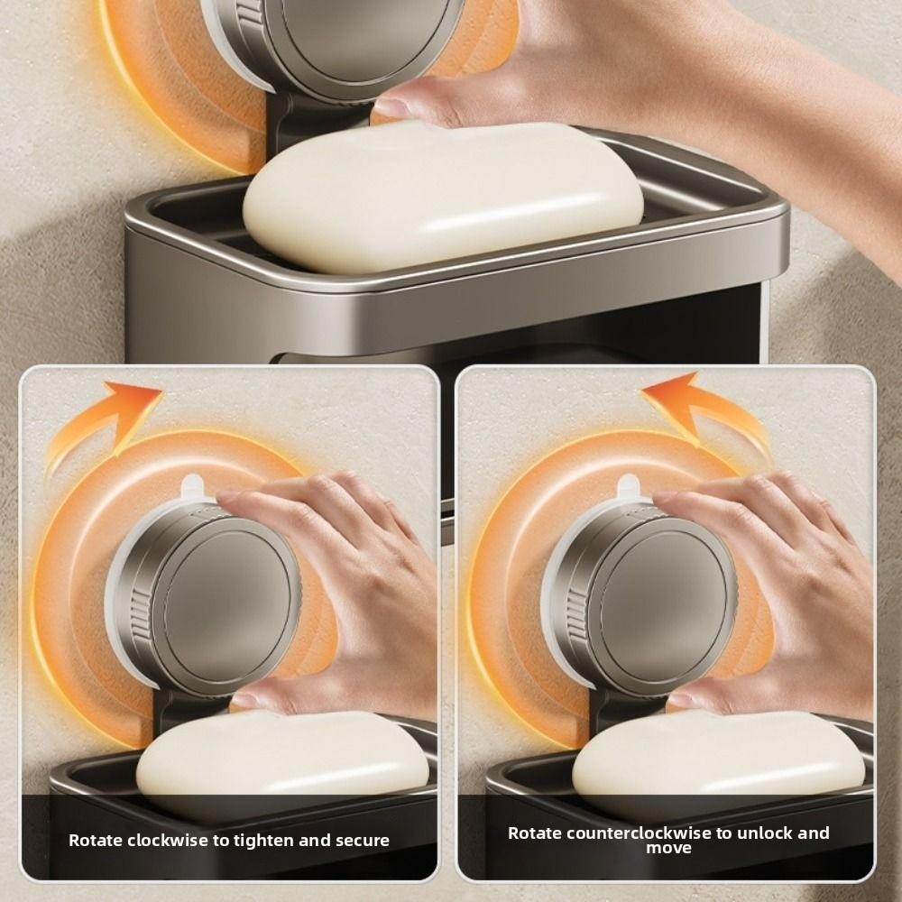 Detachable Self Draining Soap Holder Wall Mounted Soap Drain Box Soap Sponge Storage Rack  Toilet