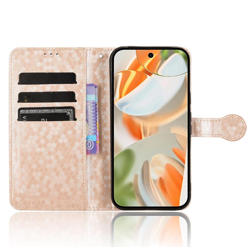 For Google Pixel 10 Pro XL Wallet Case Dot Pattern Imprint PU Leather Phone Cover with Wrist Strap