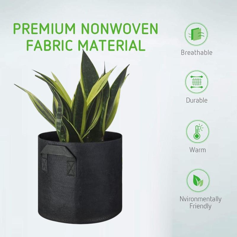 Felt Plant Grow Bags Reusable Garden Vegetables Planter Flower Herb Planting Pots Fabric Seedling Flower Nursery Bag