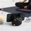 French Bulldog Sunglasses Phone Holder: Cute Resin Decoration Ornament