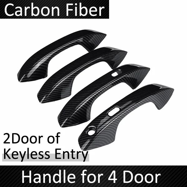 LHD Car Door Handle Cover For SEAT Cupra Leon ~2025 Gloss Black Carbon Fiber Chrome Handles Cover Stickers Accessories