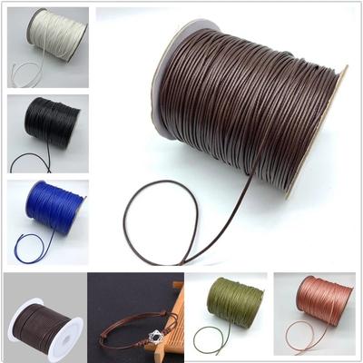 0.5mm 1mm 1.5mm 2mm cordon de coton ciré noir fil ciré cordon chaîne sangle collier corde pour la fabrication de bijoux