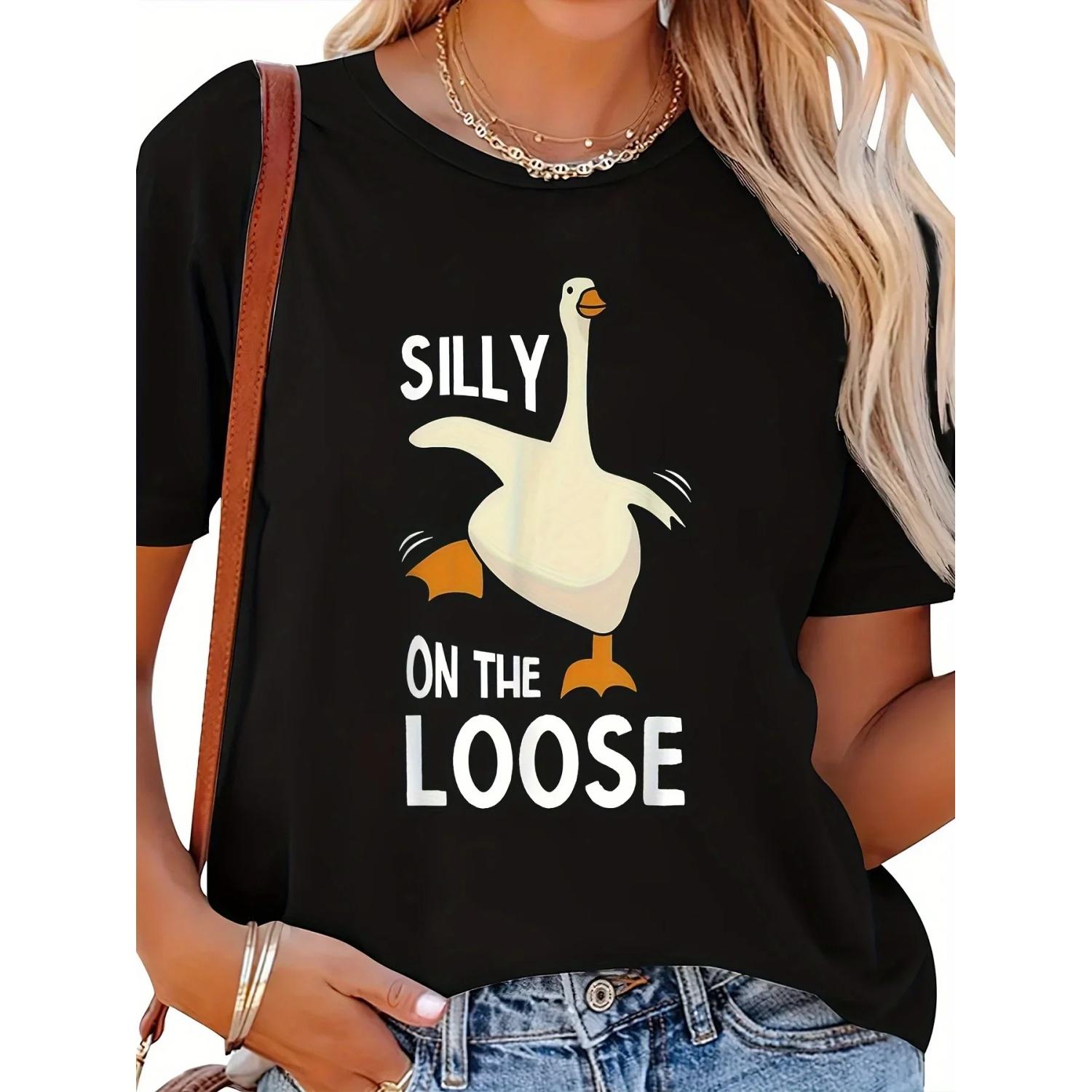 

On The Loose Women T-shirt Short Sleeve Tees Women New Style Women s T shirt Tee Tops Fashion Clothing tops for women cute tops S