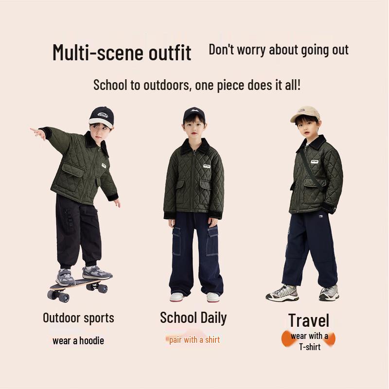 MOMOCO Boys' Fashion Quilted Winter Jacket