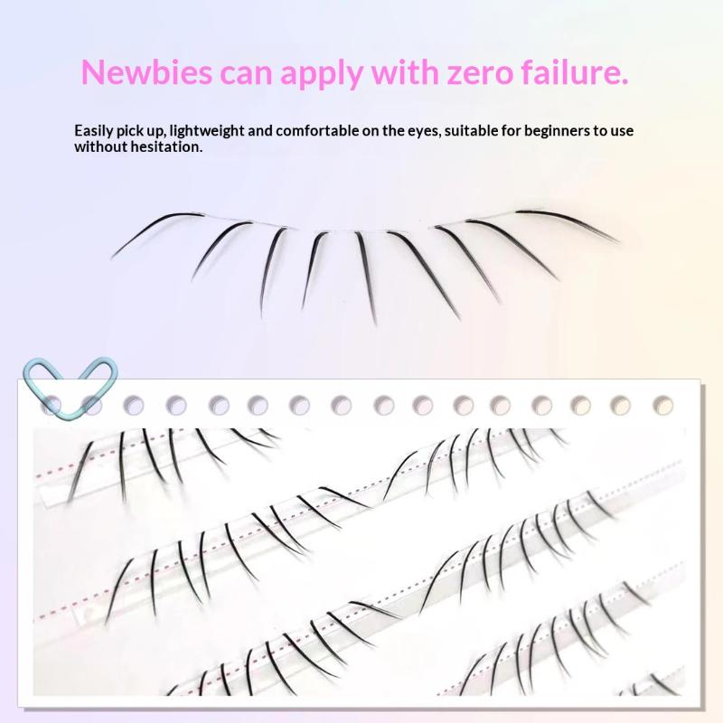 1 Set Comic Lower Lash Extension Clusters Natural Self Adhesive False Eyelashes No Glue Need Bottom Eyelashes Eye Makeup Tool