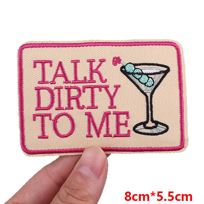 Jeans Backpack Embroidered Patch Cartoon/Letter Slogan Embroidery Patches Iron On Patches For Clothing Thermoadhesive Patches