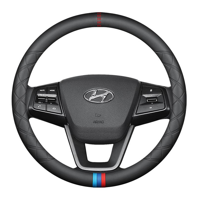 Universal All-Season Steering Wheel Cover for Hyundai: Festa, Sonata, Elantra, Reina, ix35, Mistra, ix25