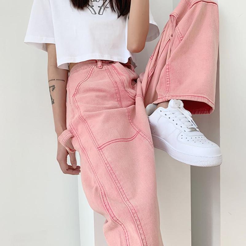 Buy Pink Cargo Jeans Women Denim 