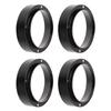 4PCS Coffee Dosing Rings Aluminum Safe Magnetic Coffee Portafilter Funnel for Home and Office Black 53mm   2.09in
