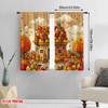 2pcs,2D plane printing Light Filtering Curtains Autumn Fruit House Polyester Woven (without rod) Outdoor Decorations for Bedroom