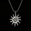 Aanslagbestendig Bohemien Sieradenset Verguld Spiraal Zon Hanger Ketting Oorbellen voor Moederdag Cadeau