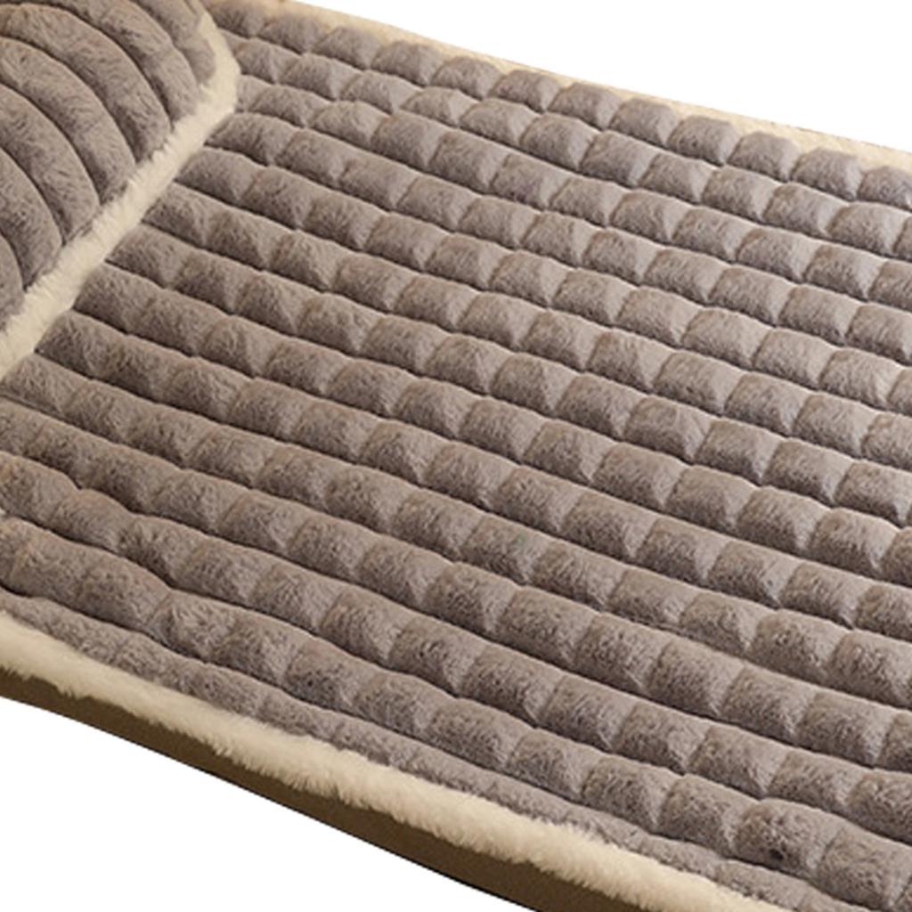 Haustierkissen Bett Abnehmbar Waschbar Hochelastisch Weich Verdicken Hundematte Kissen für Kleine und Mittelgroße Hunde Grau L(60x40cm