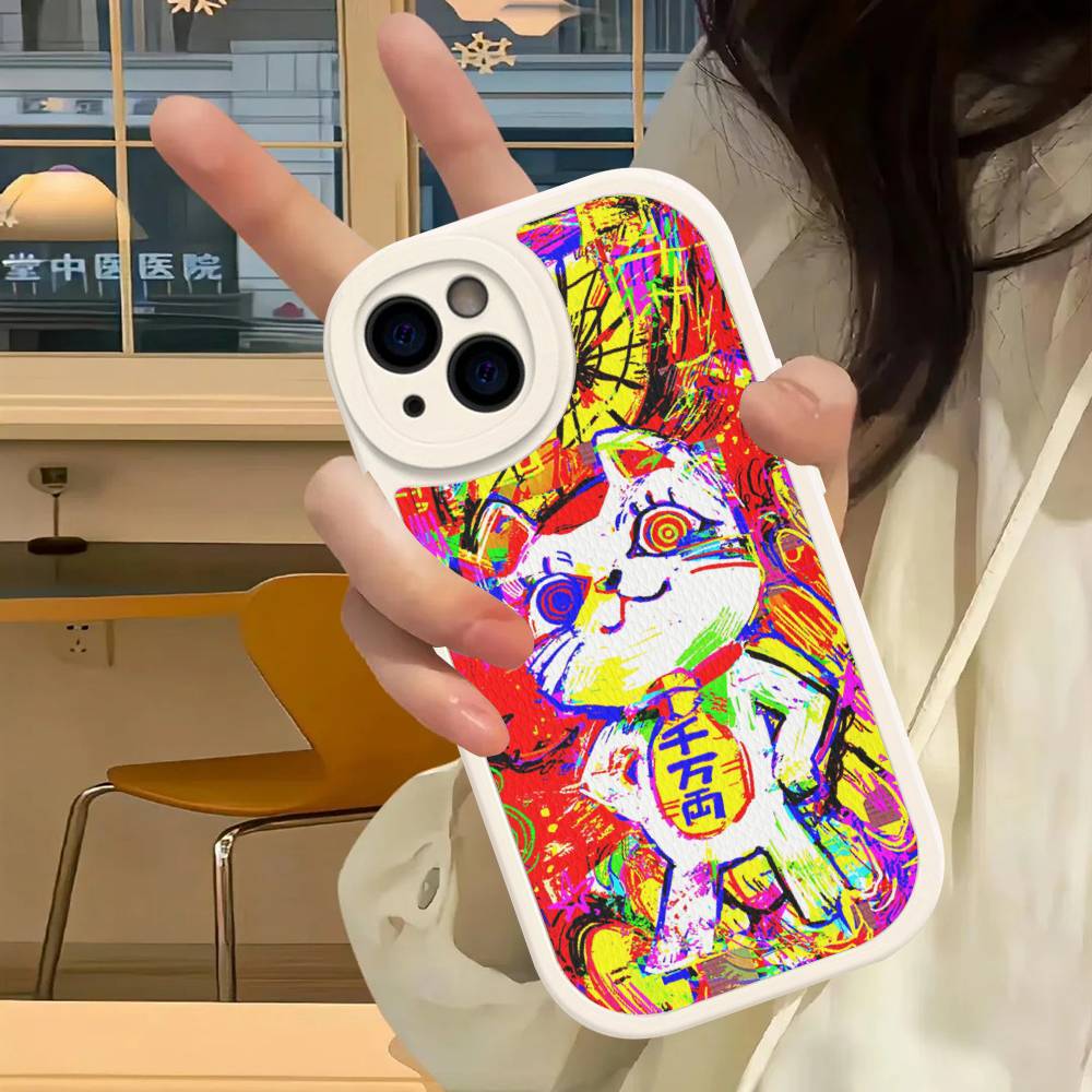ANIME D-Dandadan T-turbo Baba Handyhülle Für IPhone 16 15 14 13 12 11 Pro Max Plus Stoßfeste Lederabdeckung