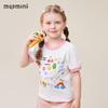 MQDMINI Girls' Bubble Sleeve Short Sleeve T-shirt