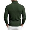Men's Cable Knit Turtleneck Sweater, High Neck Long Sleeve Chunky Knit Pullover, Winter Casual Warm Knitwear for Men