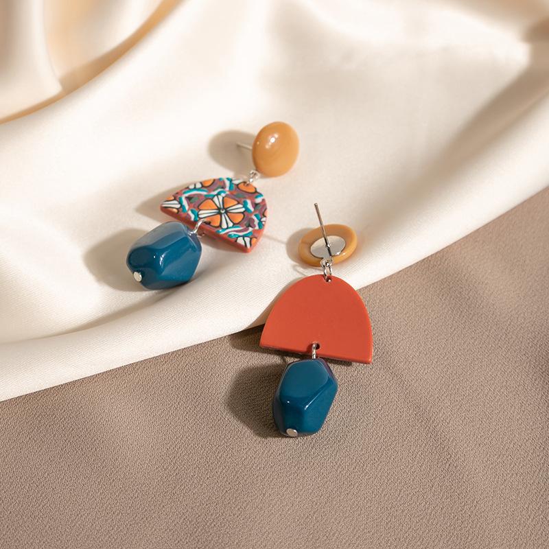 Makersland Vintage Mushroom Earrings Acrylic Irregular Jewelry Accessories Girls Gifts Geometric Earrings for Women
