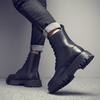 Martin Boots Men's British Style High-top Thick-soled Heightening Tooling Leather Boots Men's Leather Tall Locomotive Trendy Men's Boots