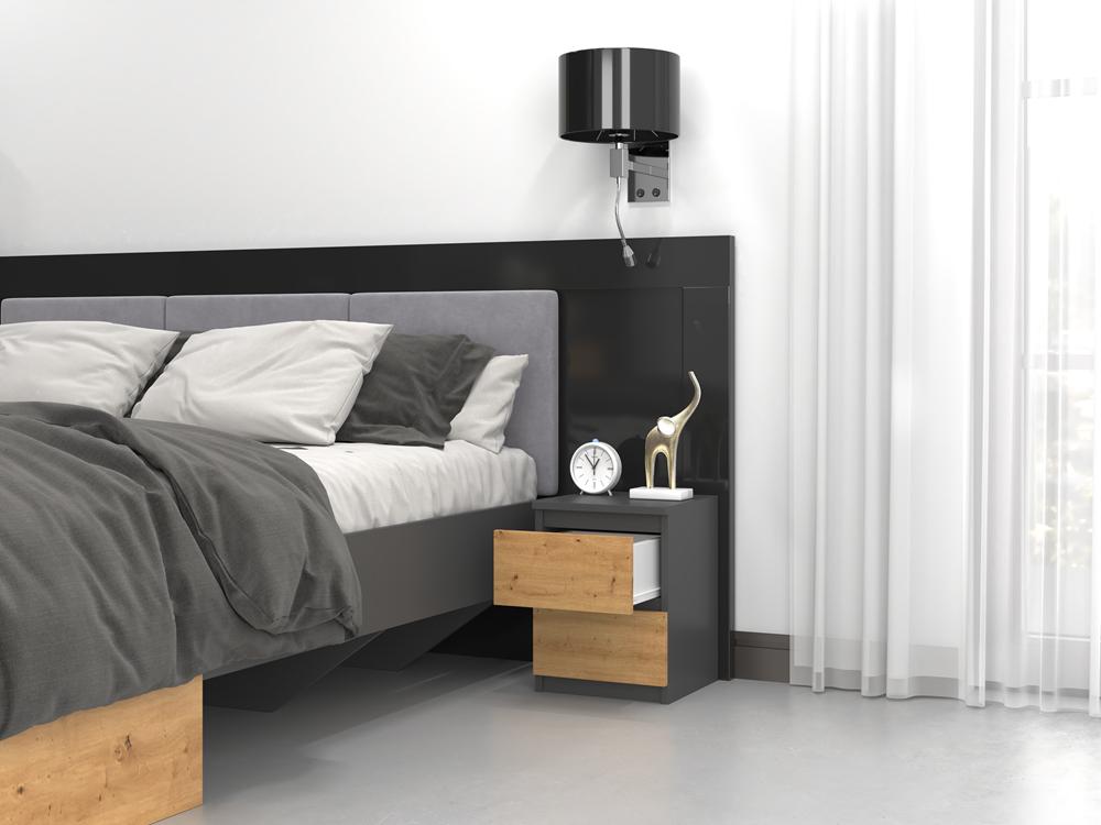 Cabinet, Chest Of Drawers, Night Table M2 Anthracite Artisan