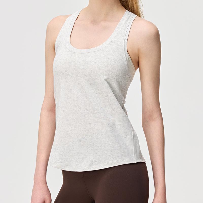 Женский быстросохнущий топ для йоги - Без рукавов, дышащий, свободный крой для бега и фитнеса M