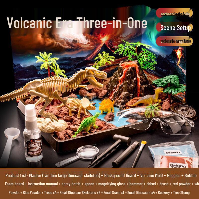 Dinosaur Volcano Eruption Science Kit for Kids - DIY Technology Toy for Primary Students