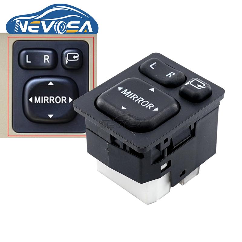 NEVOSA 84872-52040 Rearview Folding Mirror Switch Adjustment Button For Toyota Corolla Scion Rav4 Vios Camry Lexus 84870-28020