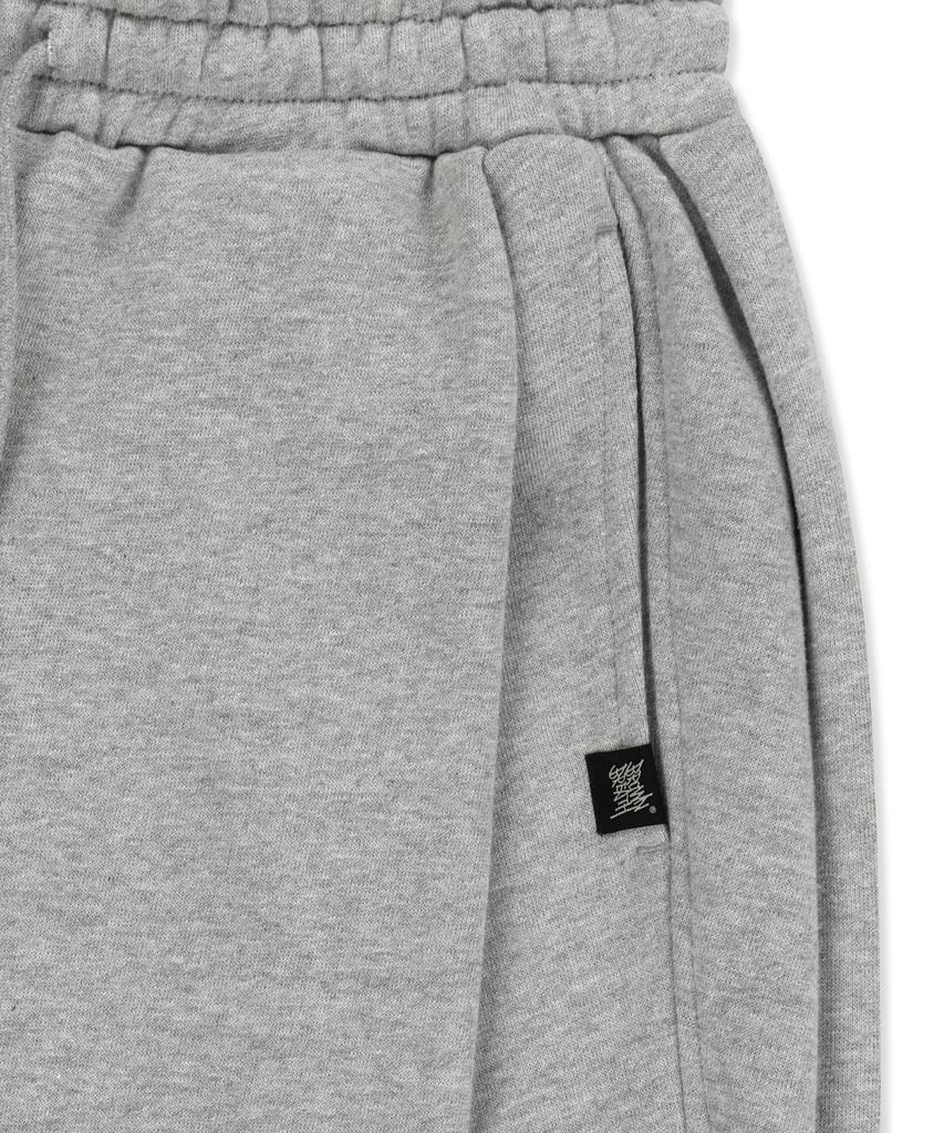 BROWNBREATH Stamp Tag Wide Sweatpants - Melange Gray