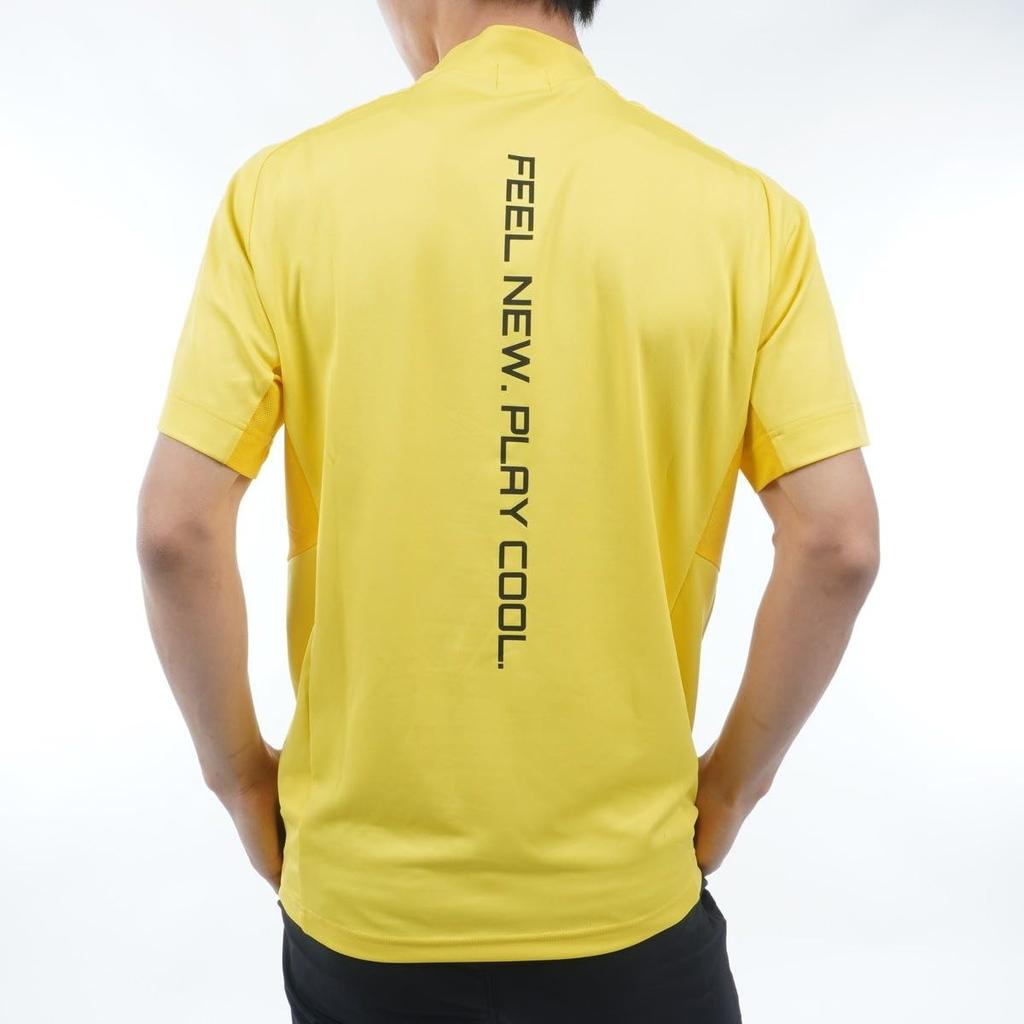Ping Apparel Men's Short Sleeve High Neck Shirt (Moisture-Wicking, Quick-Drying, UV Protection) / Golf Undershirt / 621-4167207 060_Yellow, Size LL