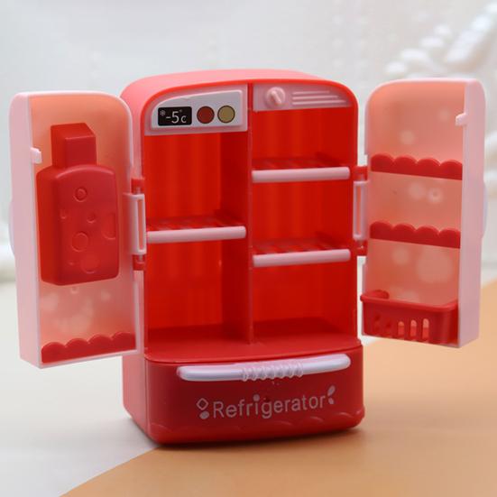 Mini Fridge Toy Cute Realistic Small Simulated Nice-looking Decorative Openable 1/12 Dollhouse Kitchen Furniture Food Toy for Micro Landscape