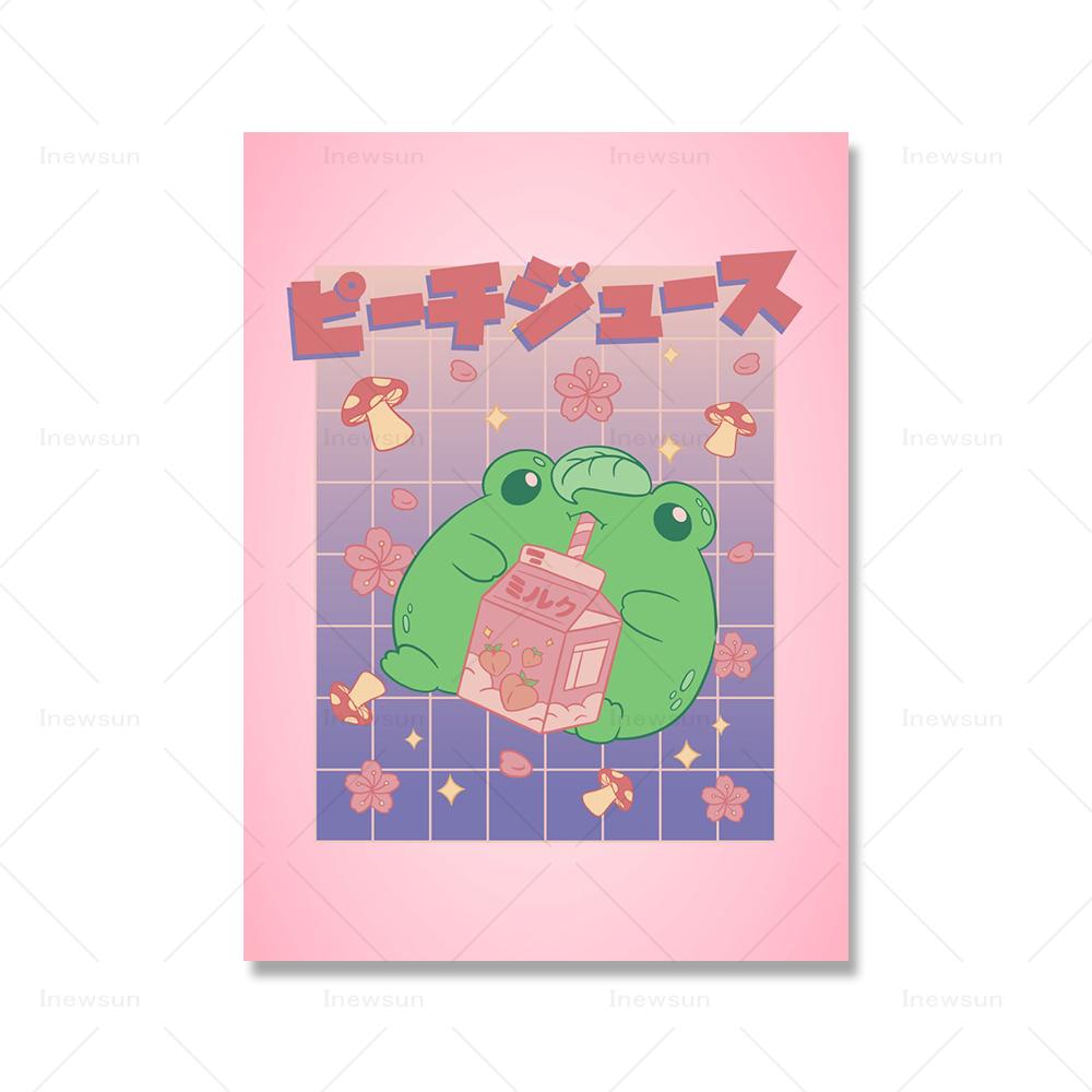 

Мистическая жаба кавайная лягушка, холст, картины, настенные художественные принты, милая вязаная лягушка, модульный постер для гостиной, декор для детской комнаты 21x30cm No Framed