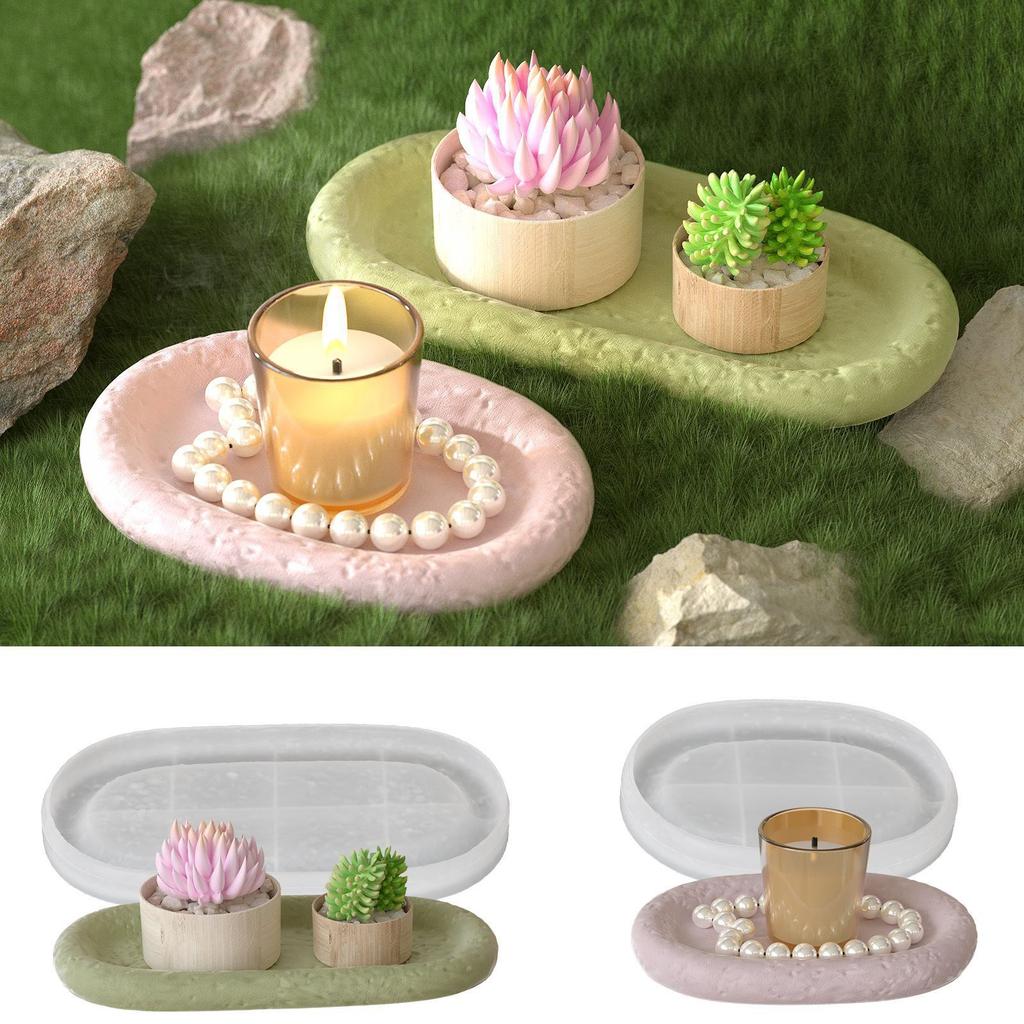 Easy To Use Silicone Mold Creating Decorative Trays Moulds with Unique Stone Pattern Suitable for Gifting Making