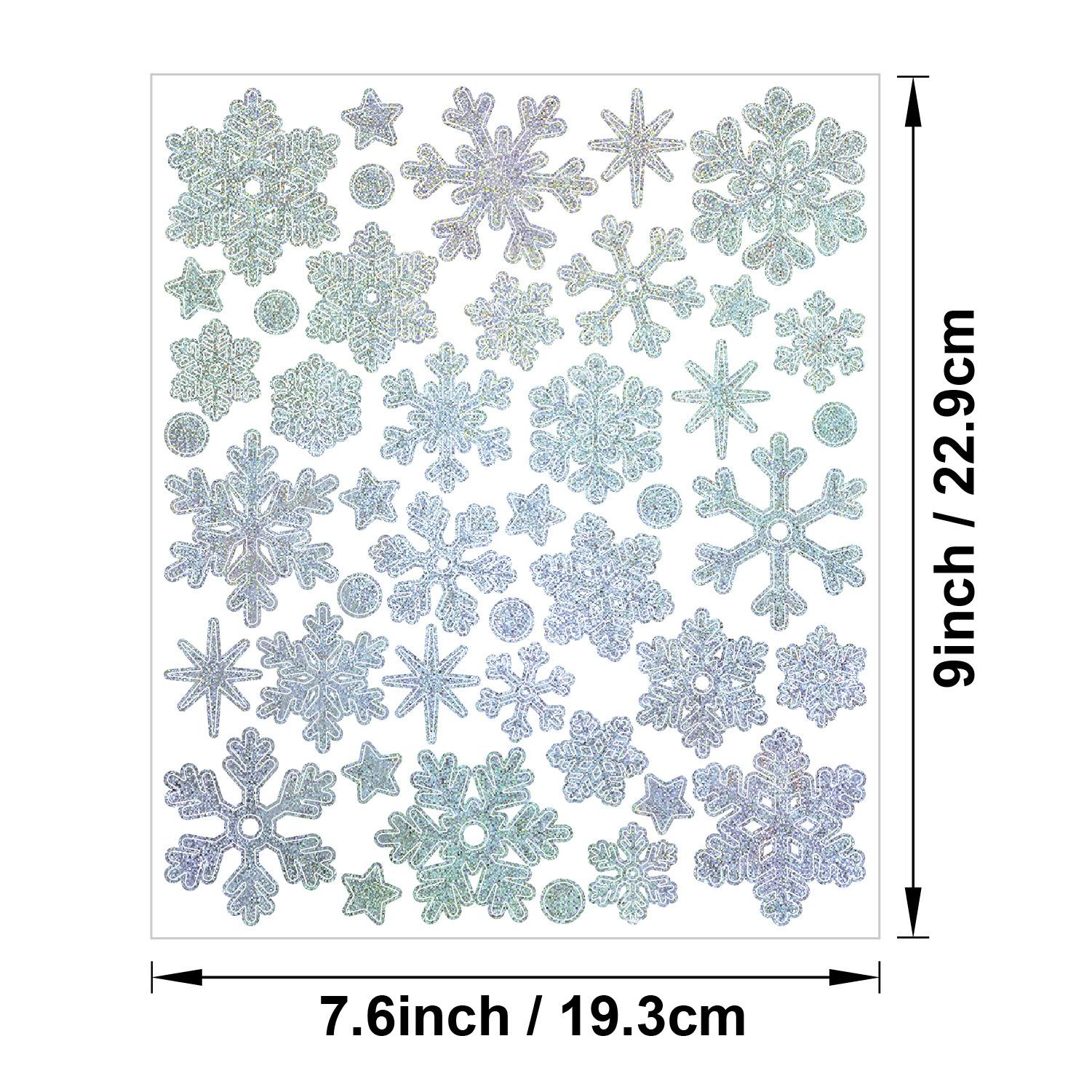 

Happy New Year Christmas Wall Winter Snowflake Window Glass Stickers Merry Christmas Decors 19.3*22.9cm
