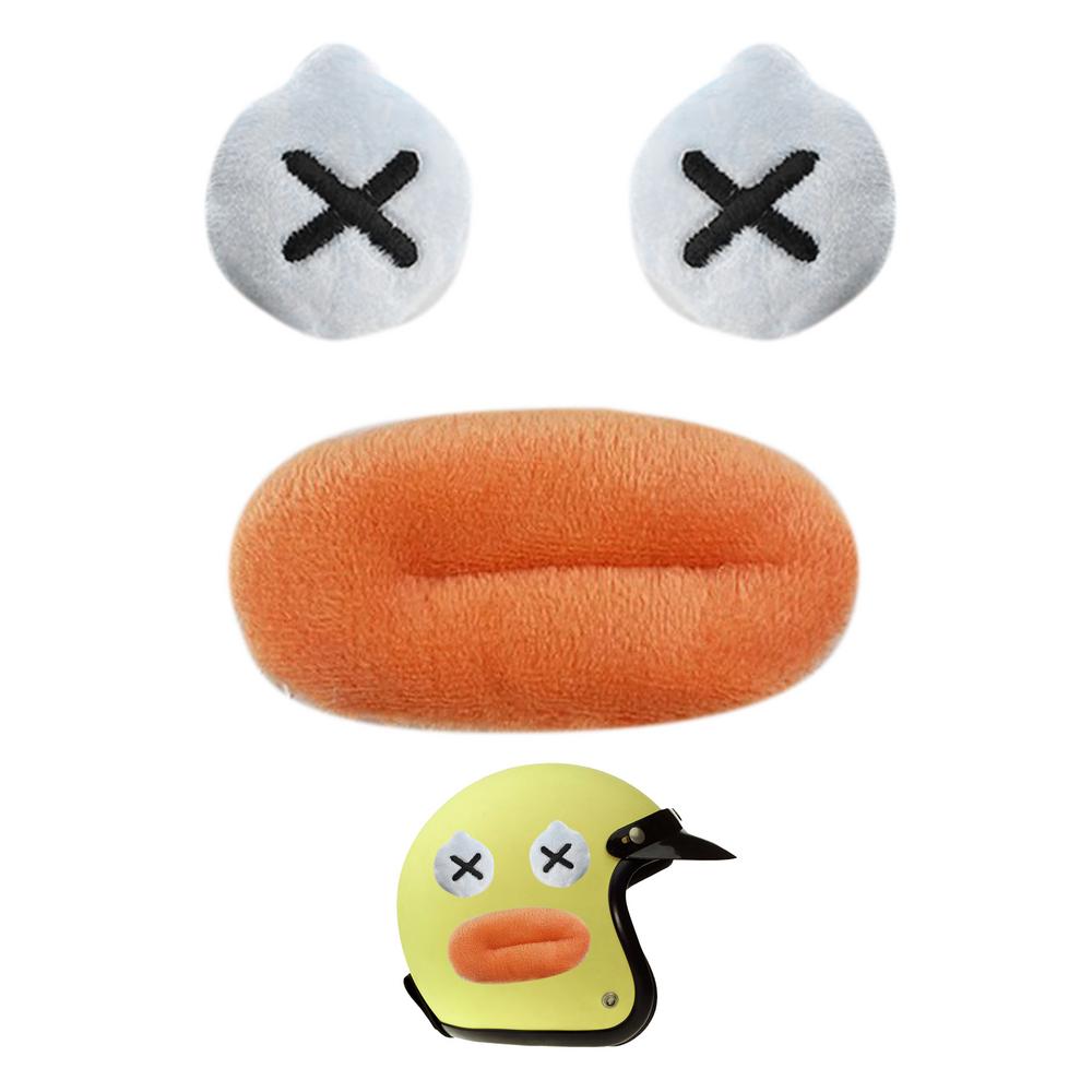 Motorcycle Hat Embellishments Funny Plush Expression Sausage Mouth Fun Decor Creative Embellishments Multi-Purpose Use On