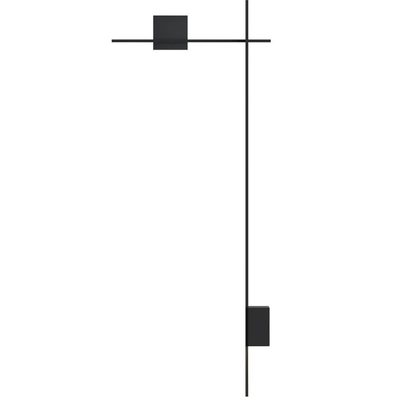 Vintage Wall Lamp Simple Designer Long Strip Square Lamp Living Room Background Wall Deco Light Hotel Corridor Black Wall Light