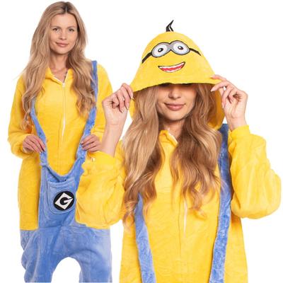 Women's Pajamas Jumpsuit Kigurumi Onesie Costume Minion Yellow 175-185 Xl