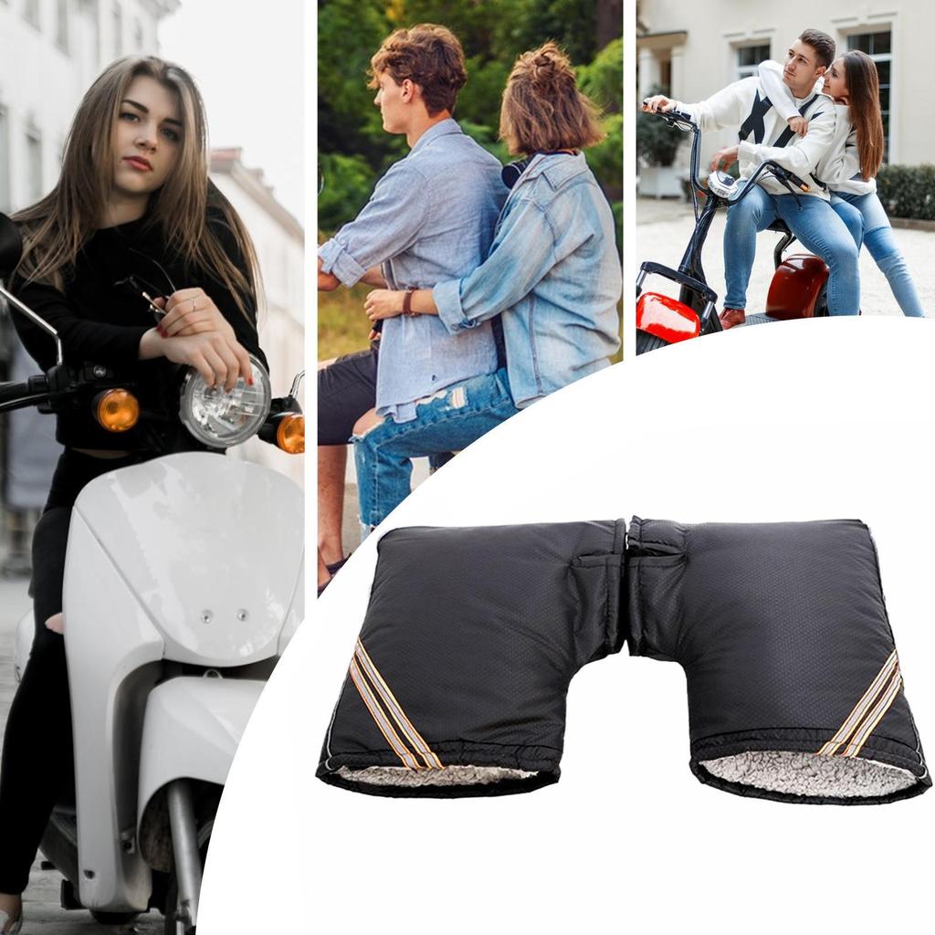 Winddichte Wasserdichte Lenkerstulpen Handschuhe, Reflektierende Winter Warme Handstulpen für Motorrad Radfahren Männer Frauen