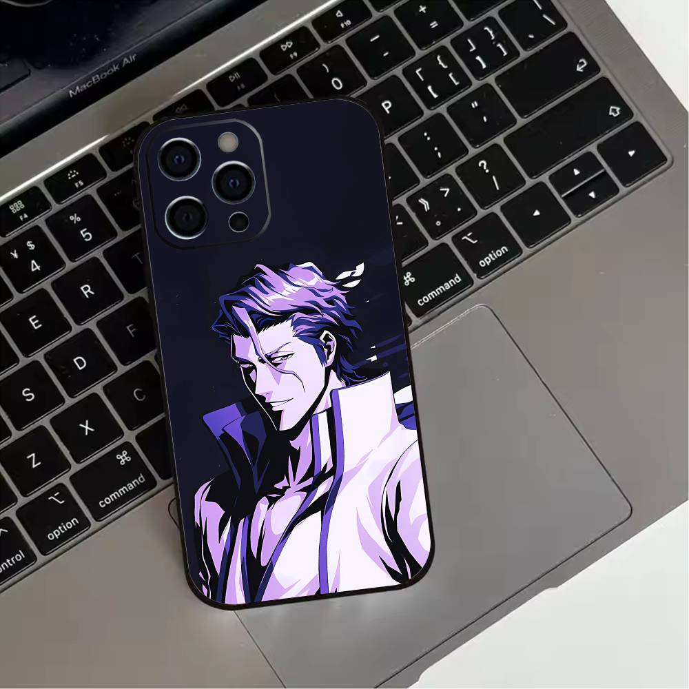 A-Anime A-Aizen S-Sousuke  Phone Case For iPhone 17,16,15,14,13,12,11 Plus,Pro Max,XS,Soft Silicone Black Cover