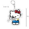 Sanrio Kuromi Pink Cat & Puppy Acrylic Keychain Anime Pendant