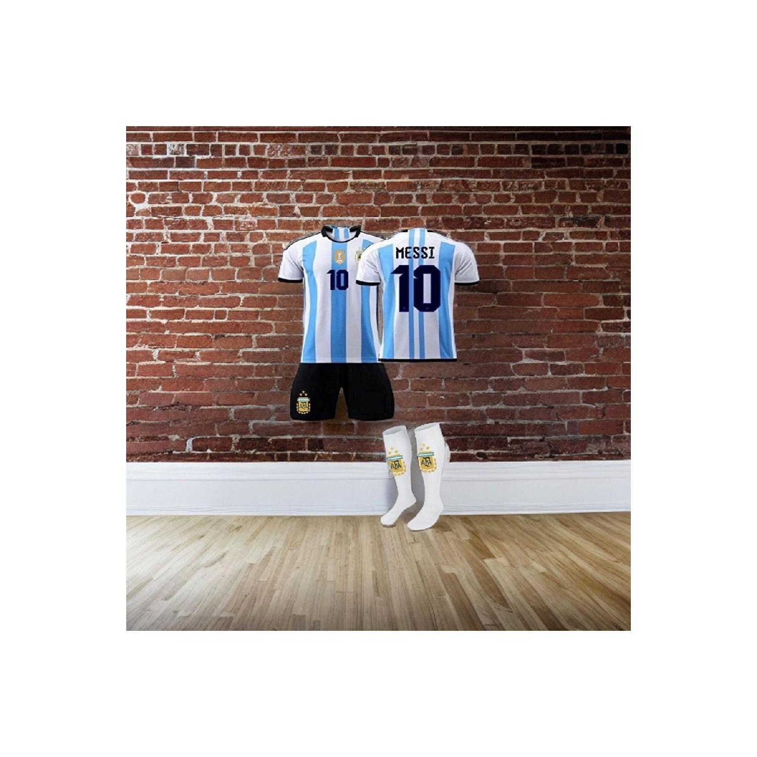 

Футболка из джерси сборной Аргентины Месси специального дизайна для детей ЧМ-2022/23 Astroturf
