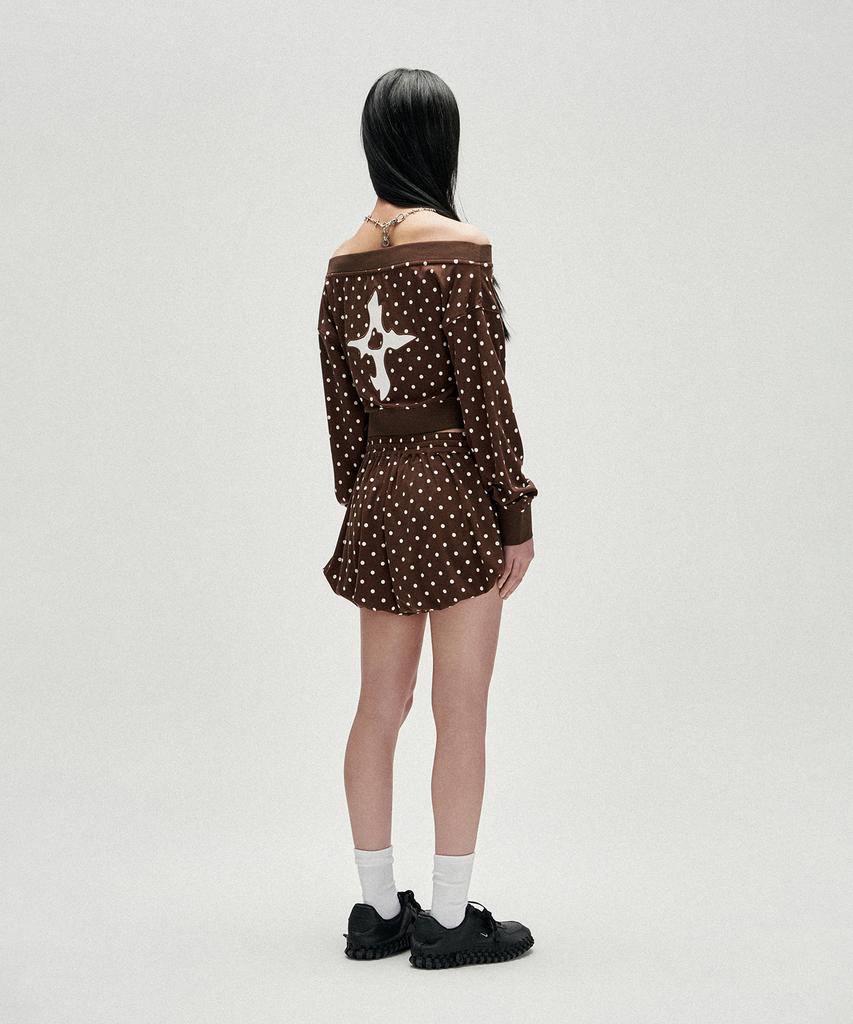 NOT4NERD W Polka Dot Balloon Shorts - Brown