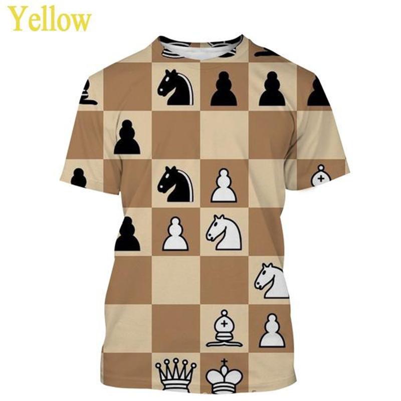 Casual 3D Printed Chess T Shirt Men Women Casual Fashion Short Sleeve Tees Kids Funny Oversized Harajuku Streetwear T-shirt Tops