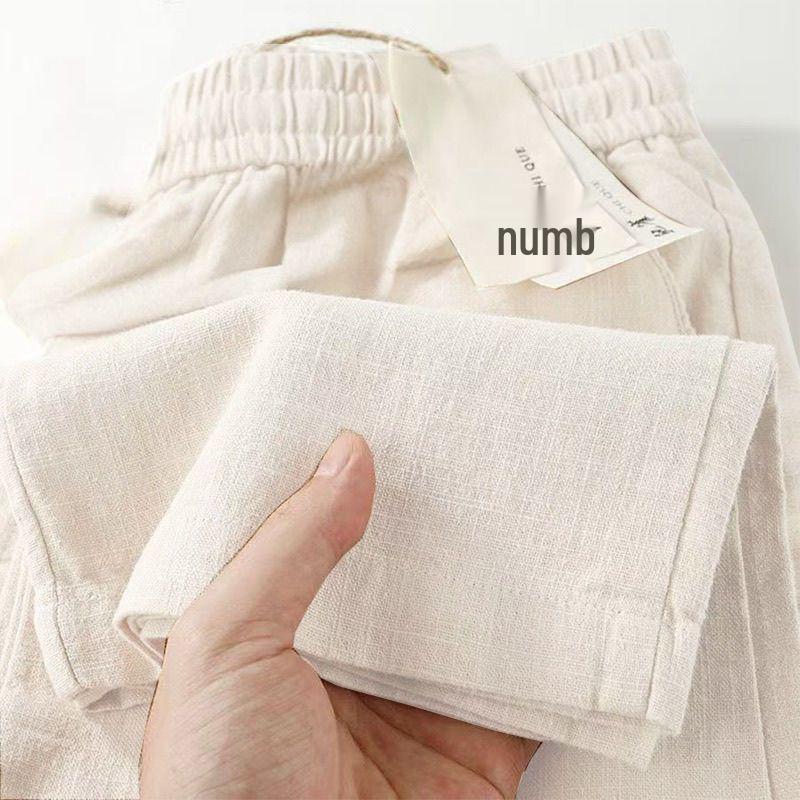 Women s Pure Linen Wide-Leg Casual Pants - Summer 2025 Collection S (70-90 lbs)