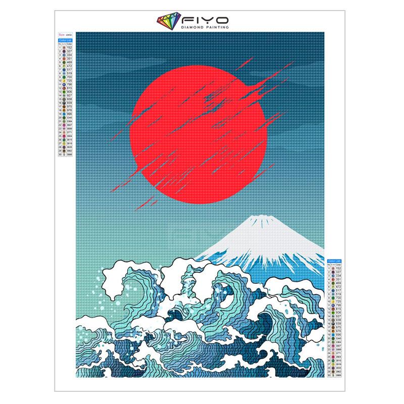 Japanese Anime Comic The Great Wave Diamond Painting Wall Art Decor Diamond Embroidery Mosaic Kids Room Decor Cuadros Posters