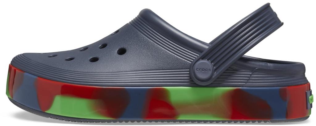 Kids Off Court Glow In the Dark Band Cm [Crocs] Sandals, Size, Clog, Storm/Multi, 18.0