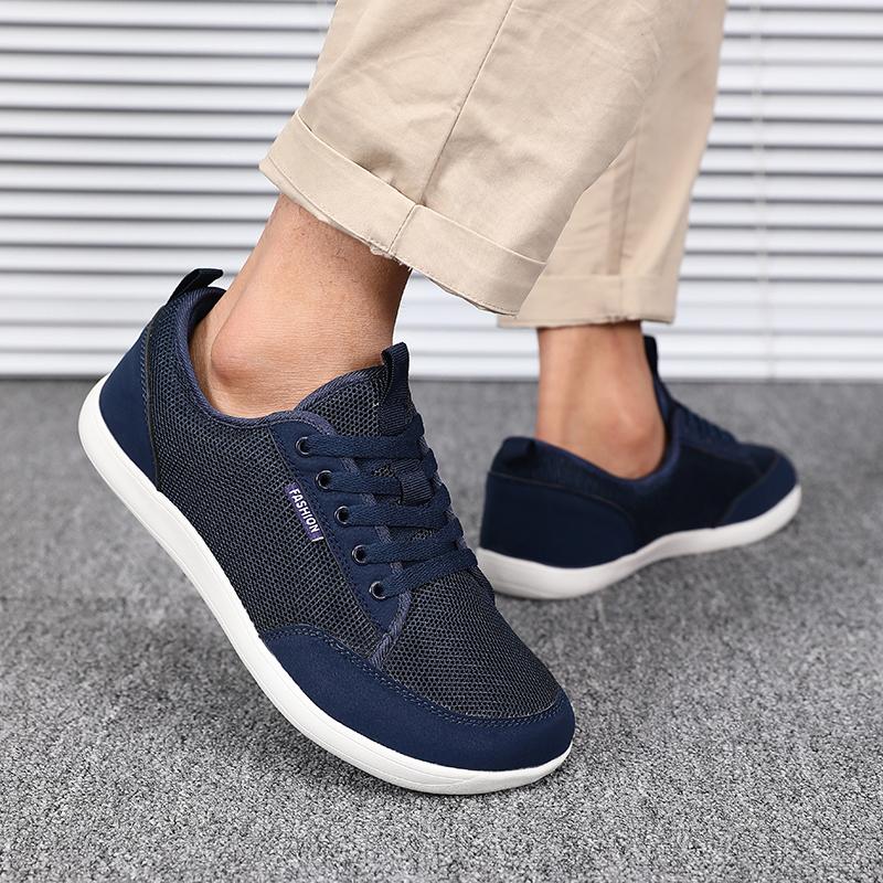 Men's Casual Shoes Mesh Breathable Lightweight Cushioning Shoes Lightweight Comfortable Non Slip Outdoor Training Walking Shoes